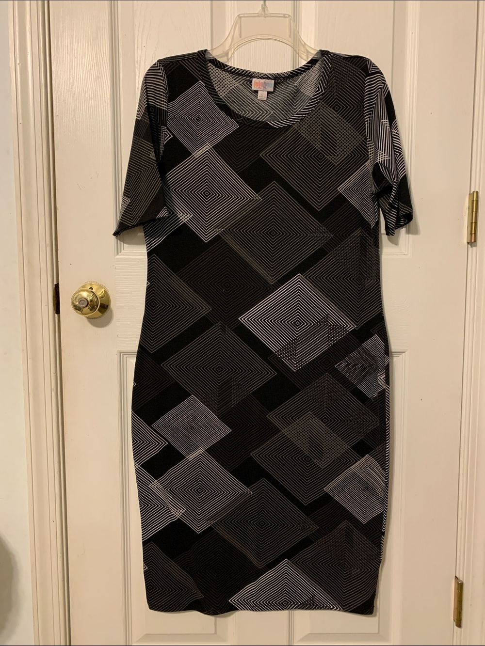 LuLaRoe LLR Julia Midi Dress with Geometric pattern